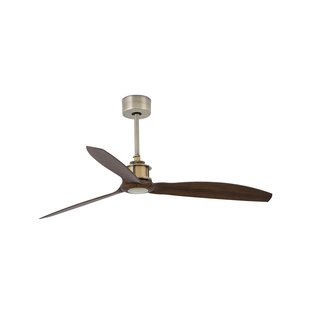 Faro Justfan - plafondventilator met afstandsbediening - Ø 128 cm - antiek messing en donkerbruin