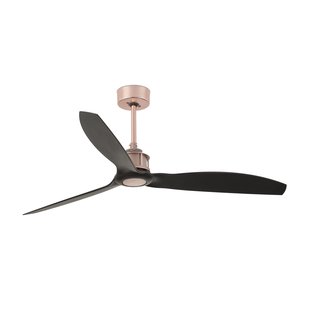 Faro Justfan - plafondventilator met afstandsbediening - Ø 128 cm - mat zwart en koper