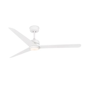 Faro Nuu - plafondventilator met licht en afstandsbediening en timer - Ø 132 cm - 15W LED incl. - mat wit