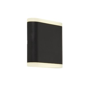 Searchlight Amble - buiten wandverlichting - 11,5 x 11 cm - 8W LED incl. - IP44 - zwart