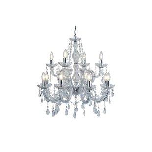 Searchlight Marie Therese - luster - Ø 63 x 120 cm - chroom