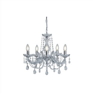 Searchlight Marie Therese - luster - Ø 48 x 90 cm - chroom