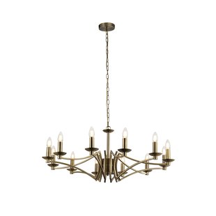 Searchlight Ascot - luster - Ø 88 x 150 cm - antiek messing