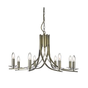 Searchlight Ascona - luster - Ø 75 x 145 cm - antiek messing