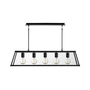 Searchlight Voyager - hanglamp - 90 x 20 x 100 cm - mat zwart