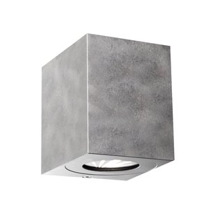 Nordlux Canto Kubi 2 - buiten wandverlichting - 8,7 x 10,4 x 10 cm - 2 x 5W LED incl. - IP44 - gegalvaniseerd metaal