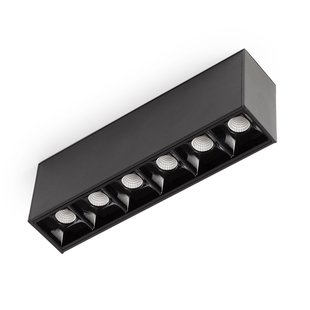 Faro Neso Point-6 - armatuur voor magnetische rail - 16,4 x 3,4 x 5,6 cm - 8W LED warm wit (2700K) incl. - 12° lichtbundel - zwart