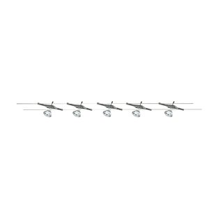 Searchlight Track & Spot - LED-kabelset - 500 cm - 5 x 5W LED incl. - chroom