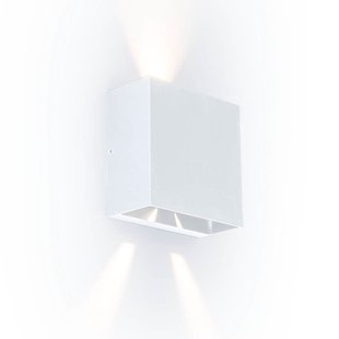 Lutec Gemini Beams - 11 x 11 x 5,4 cm - 10W LED incl. - IP54 - wit - warm wit