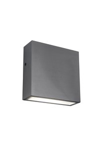 Lutec Gemini XF - wandverlichting - 11 x 3,8 x 11 - 9,5W LED incl. - IP54 - roestvrij staal - wit