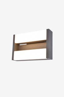 Lutec Conroy - buiten wandverlichting - 22,5 x 15,5 x 9,7 cm - 17,8W LED incl. - IP44 - antraciet