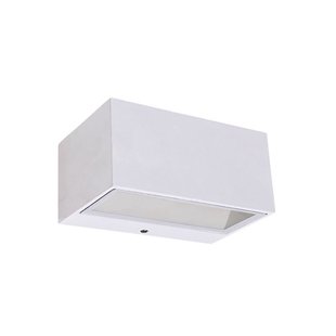 Lutec Gemini - buiten wandlamp - 14 x 9 x 6 cm - 10,5W LED incl. - IP54 - wit