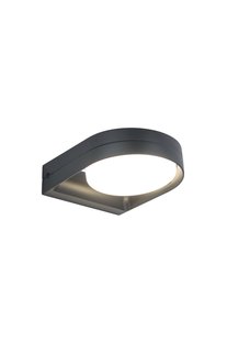 Lutec Fele - buiten wandverlichting - 5 x 16 x 20 cm - 13,5W LED incl. - IP54 - donkergrijs