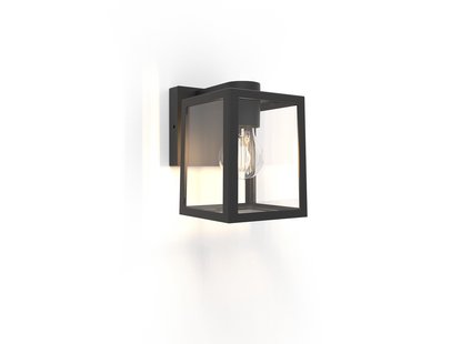 Lutec Shiva - buiten wandverlichting - 12,7 x 18,4 x 17,4 cm - IP44 - zwart