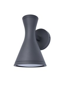 Lutec Brund - buiten wandverlichting - 14,3 x 16,1 x 21,8 cm - IP44 - zwart