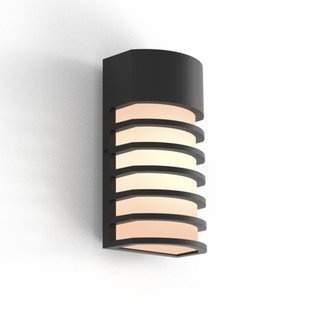 Lutec Fulton - buiten wandverlichting - 13 x 10 x 24,3 cm - IP54 - zwart