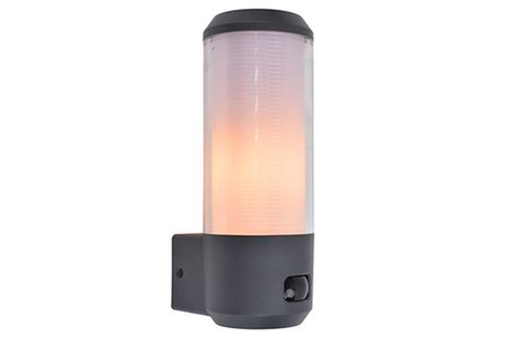 Lutec Heros - buiten wandlamp met sensor - 16 x 9,6 x 26,2 cm - IP44 - donker grijs