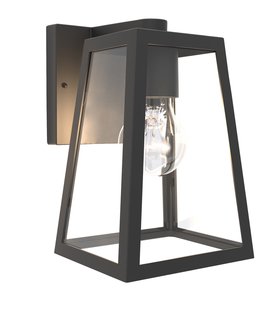 Lutec Fia - buiten wandverlichting - 14 x 16,5 x 21,6 cm - IP44 - zwart