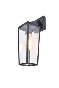 Lutec Pine - buiten wandverlichting - 12,2 x 18,7 x 40,2 cm - IP44 - zwart