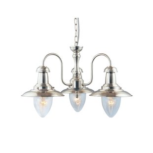 Searchlight Fisherman - luster - Ø 52 x 86 cm - satijn zilver