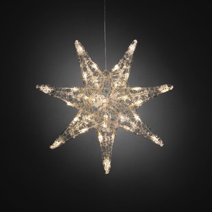 Konstsmide kerstverlichting - kerstster - 45 x 2,5 x 45 cm - transparant