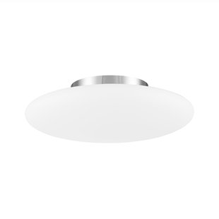 Nova Luce Pressione - plafondverlichting - Ø 50 x 15 cm - opaal en chroom