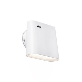 Faro Aurea - wandverlichting met schakelaar - 12 x 7 x 9,5 cm - 8W LED incl. - mat wit