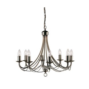 Searchlight Maypole - luster - Ø 60 x 100 cm - antiek messing