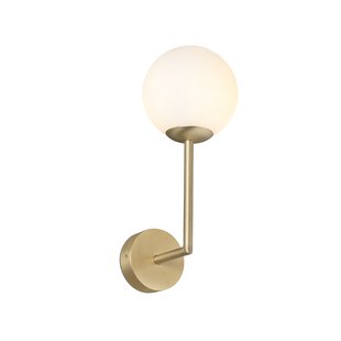Faro Gala - wandverlichting - 11,5 x 15 x 32 cm - IP44 - satijn goud