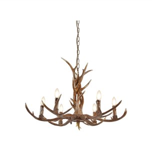 Searchlight Stag - luster - Ø 80 x 112 cm - bruin