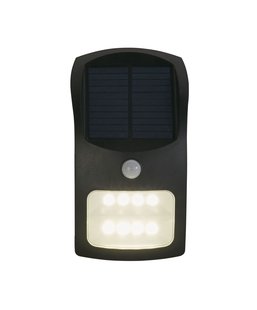 Searchlight Eve -  buiten wandverlichting met sensor op zonne-energie - 20 x 16 cm - 1,8W LED incl. - IP44 - antraciet