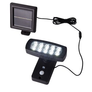 Searchlight Nila -  buiten wandverlichting met sensor op zonne-energie - 17 x 15 x 14,5 cm - 2,5W LED incl. - IP44 - antraciet