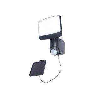 Lutec Sunshine - verstraler met sensor op zonne-energie - 18 x 24 cm - 7,5W LED incl. - IP44 - donkergrijs