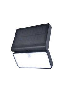 Lutec Tuda - buiten wandverlichting op zonne-energie met bewegingsmelder - slimme verlichting - Lutec Connect - 18 x 11,1 x 19,2 cm - 8,5W LED incl. - IP44 - zwart
