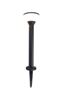 Lutec Karlo - grondspot op piek op zonne-energie met bewegingsmelder- slimme verlichting - Lutec Connect - Ø 13 x 45 cm - 6,8W LED incl. - IP44 - zwart