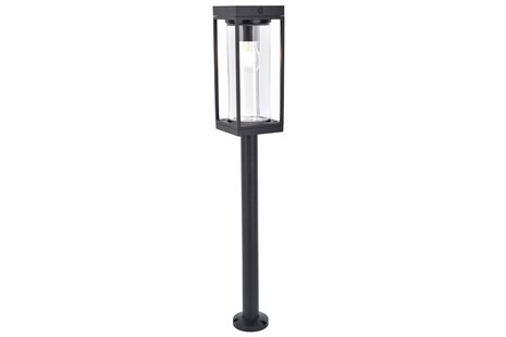 Lutec Flair - tuinpaal op zonne-energie - 12 x 12 x 76 cm - 2W LED incl. - IP44 - zwart
