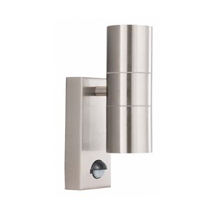 Searchlight Watford - buiten wandverlichting met bewegingsmelder - 7 x 21,5 cm - IP44 - roestvrij staal