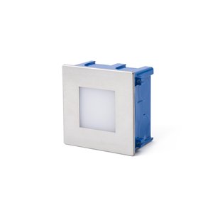 Faro Frol - inbouw wandverlichting - 8,5 x 4,5 x 8,5 cm - 0,8W LED incl. - IP65 - satijn inox