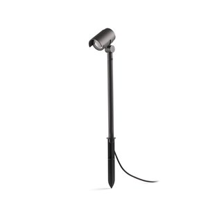 Faro Foc - grondspot op piek - 13 x 10 x 78 cm - 16W dimbare LED incl. - IP65 - donkergrijs