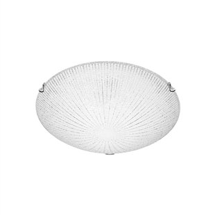 Nova Luce Shell - plafondverlichting - Ø 40 x 9,5 cm - wit en chroom