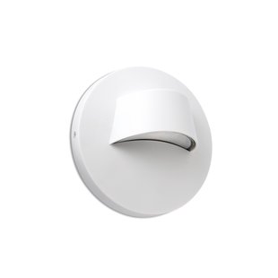Faro Brow - wandverlichting - Ø 12 x 7 cm - 3W LED incl. - IP44 - mat wit
