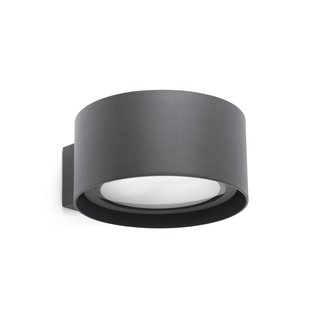 Faro Quart - wandverlichting - 23,8 x 21,8 x 10,7 cm - 30W LED incl. - IP65 - donkergrijs