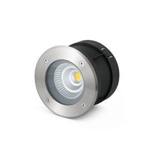 Faro Suria-12 - ronde grondspot voor buiten - Ø 180 mm, Ø 165 mm inbouwmaat - 12W LED incl. - IP67 - satijn inox - 24 graden