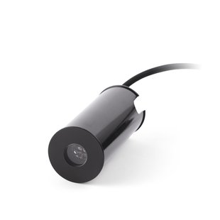 Faro Grund - ronde grondspot voor buiten - Ø 37 mm, Ø 32 mm inbouw - 2W LED incl. - IP67 – zwart – warm witte lichtkleur (2700K)