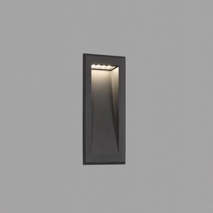 Faro Soun - inbouw wandverlichting - 10,5 x 7,3 x 23,9 cm - 5W LED incl. - IP65 - donkergrijs