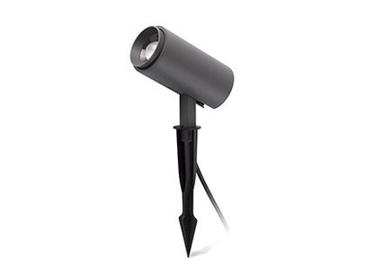Faro Plom - grondspot op piek - 16 x 8 x 38 cm - 8,5W LED incl. - IP64 - donkergrijs