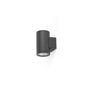 Faro Tond 2L - buiten wandverlichting - Ø 8 x 10,6 x 13 cm - 2x 6W LED incl. 2700K - IP54 - donker grijs