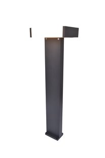Lutec Conroy - tuinpaal - 22,5 x 15,5 x 71,5 cm - 17,8W LED incl. - IP44 - antraciet