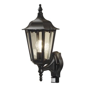Konstsmide Firenze Up - buiten wandlamp met sensor- 22 x 29 x 48 cm - IP44 - zwart