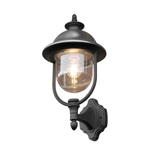 Konstsmide Parma Up - buiten wandlamp - 24 x 26 x 48 cm - IP44 - zwart
